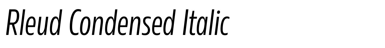 Rleud Condensed Italic
